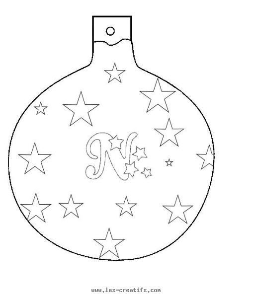 coloriage boule de Noël