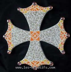 Croix occitane en mosaïque D'Clic