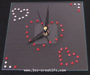 decorer une horloge avec des strass
