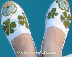 Espadrilles en toile customisées