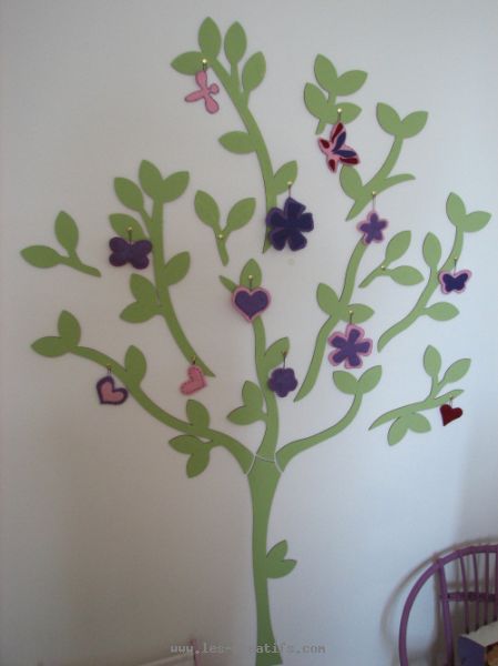 Arbre en déco murale chambre d'enfant