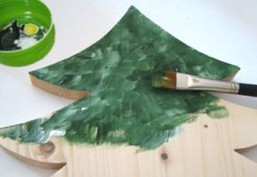 Centre de table Sapin en bois