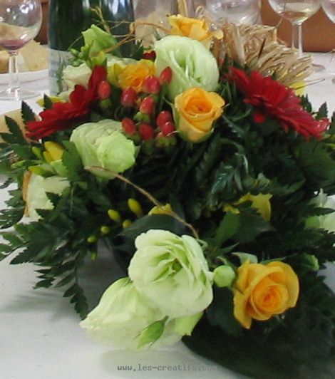 mariage bouquet floral de table