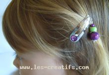 Barrettes clic-clac avec des perles et strass