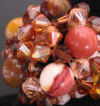 perles semi-précieuses en Mookaite montées en bague