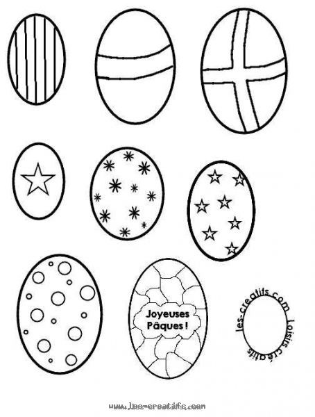 Kit guirlande de 7 œufs de Pâques en bois à colorier