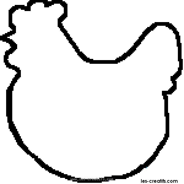 gabarit pochoir poule de Pâques