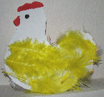 coloriage bricolage de paques poule panier