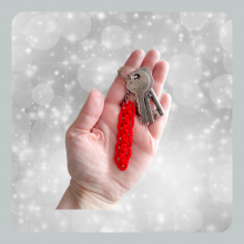 Porte-Clefs lanière Rouge