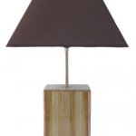 Lampe De Table 63 Cm, Bois Noble : Châtaignier, Chêne, Noyer