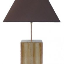 Lampe De Table 63 Cm, Bois Noble : Châtaignier, Chêne, Noyer