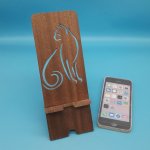 Support pour téléphone portable vertical Chat découpé !
