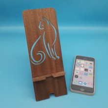 Support pour téléphone portable vertical Chat découpé !