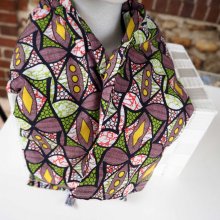 Longue Bouillotte séche pour cervicales, déhoussable, coton motifs africains