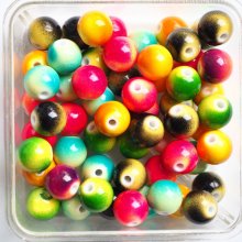 Lot 50 perles en synthétiques 10mm