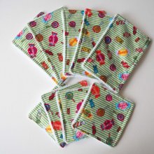 Lot de 9 lingettes nettoyantes bébé/enfant,boobons ton vert