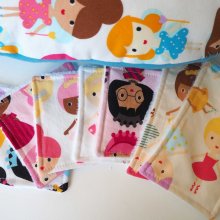 Lot de 7 lingettes nettoyantes bébé/enfant, poupées ton rose