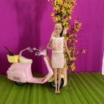Jupe , top  en tricot Barbie 