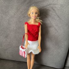 Jupe , top et sac pour Barbie 
