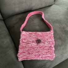 Sac rose en tricot pour enfant