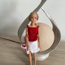 Jupe top et sac pour Barbie 