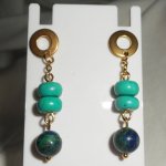 Boucles d'oreilles Lapis Lazzuli et Turquoise 