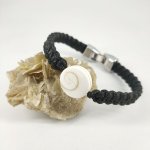 Bracelet corde tissée avec oeil de Ste Lucie porte bonheur