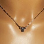 Collier tête de mort sur chaine en acier inoxydable