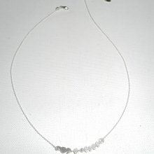 Collier ras de cou en argent 925 avec petit hippocampe et perles en cristal