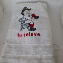 serviette blanche pour enfant ' la relève ' à personnaliser