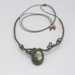 Commande personnalisée sur demande  : Collier vert sauge avec une labradorite