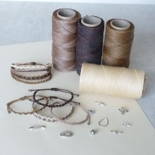 Bijoux en micro-macramé à personnaliser en 'Nuances de brun'
