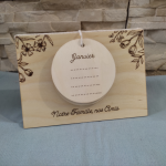 Calendrier des Anniversaires en bois gravé à personnaliser, 