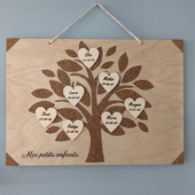 Cadre, panneau bois 'Arbre de Vie', personnalisable, famille, amis, ...