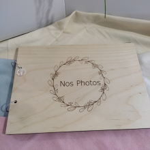 Album photos bois personnalisable, kit complet. 