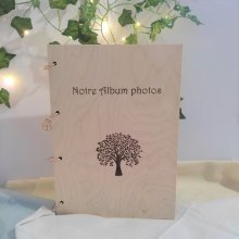 Album photos bois personnalisable, kit complet. 