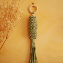 Suspension en macramé pour fleurs séchées avec corde coton couleur au choix 