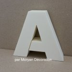 Lettre en polystyrène ARIAL BLACK