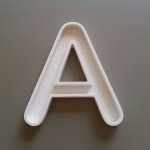 Lettre creuse en PVC blanc ARIAL ROUNDED