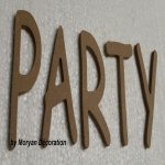 Lettre en bois decorative PARTY