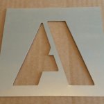 Pochoir deco alphabet , lettre metal ARIAL BLACK