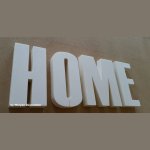 Lettre decorative polystyrene HOME , hauteur 20 cm