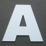 Lettre plastique PVC ARIAL BLACK