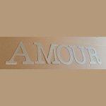 Lettre decorative en zinc AMOUR 10 cm