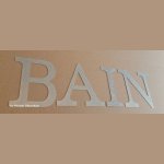 Lettre decorative en zinc BAIN 20 cm