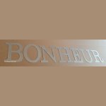 Lettre decorative en zinc BONHEUR 10 cm