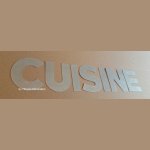 Lettre decorative en zinc CUISINE 10 cm