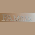 Lettre decorative en zinc FAMILLE 10 cm