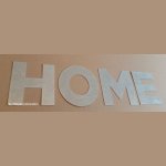 Lettre decorative en zinc HOME 10 cm