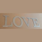 Lettre decorative en zinc LOVE 10 cm